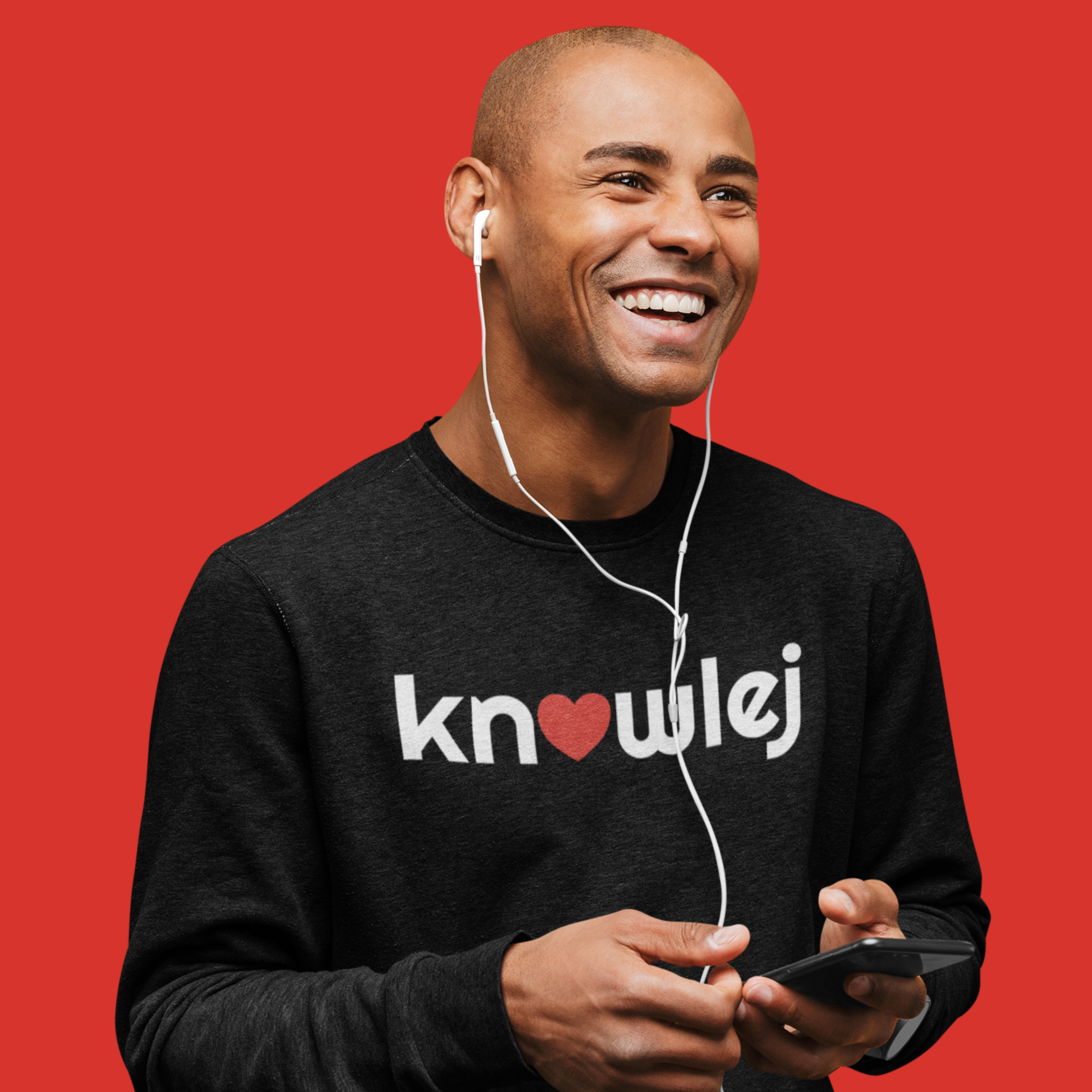 Knowlej Signature Crewneck – Black & Red Edition
