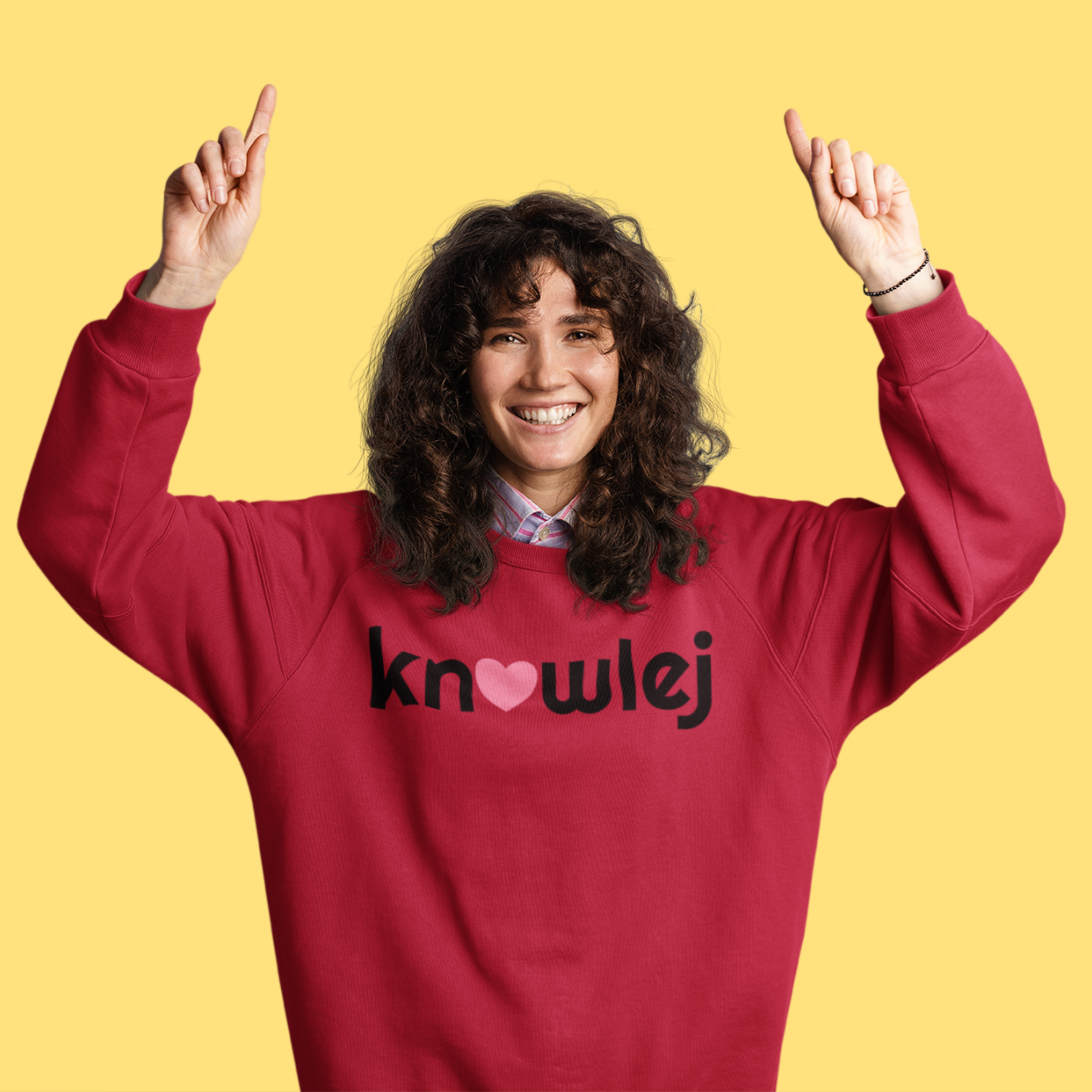 Knowlej Signature Crewneck – Pink & Red Edition