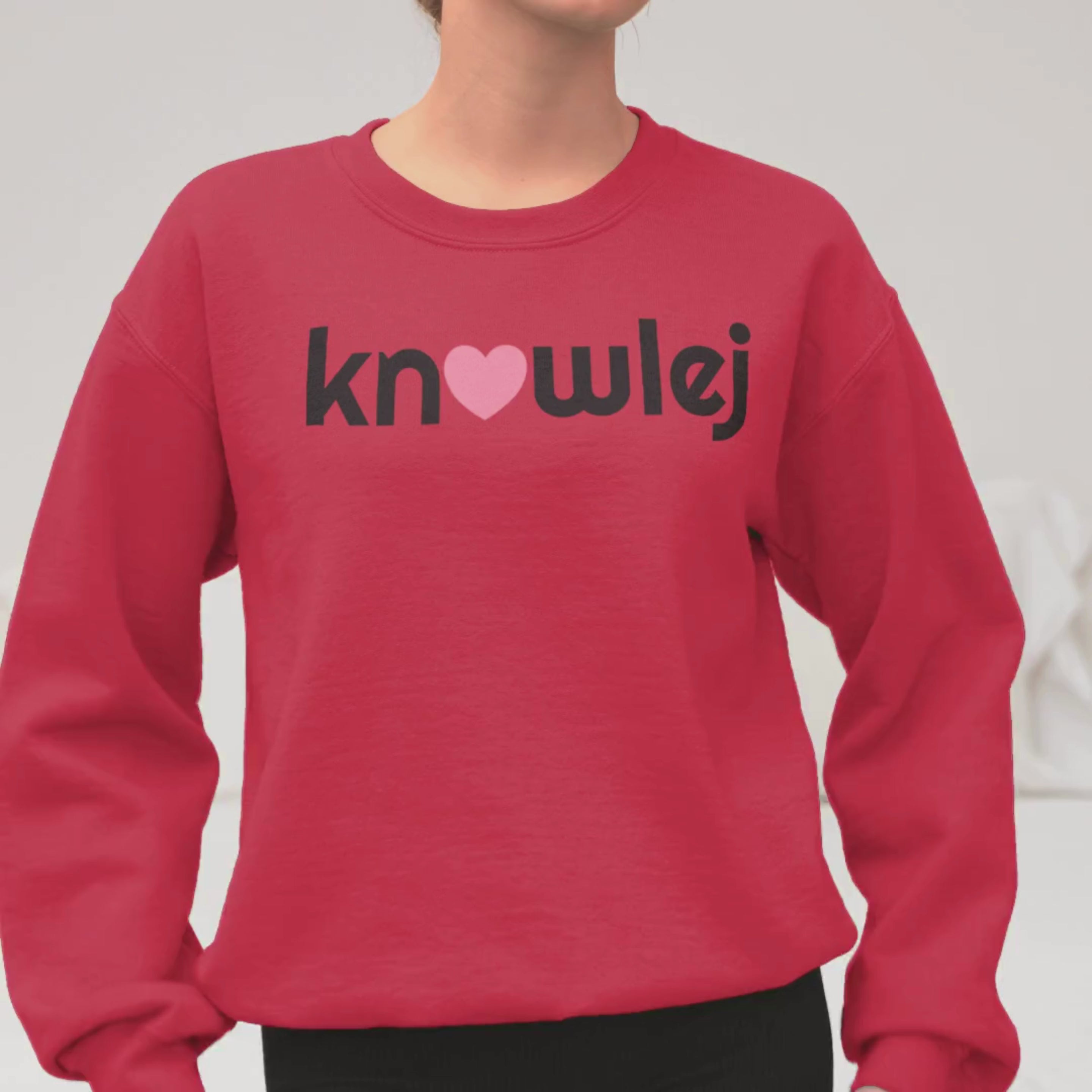Knowlej Signature Crewneck – Pink & Red Edition