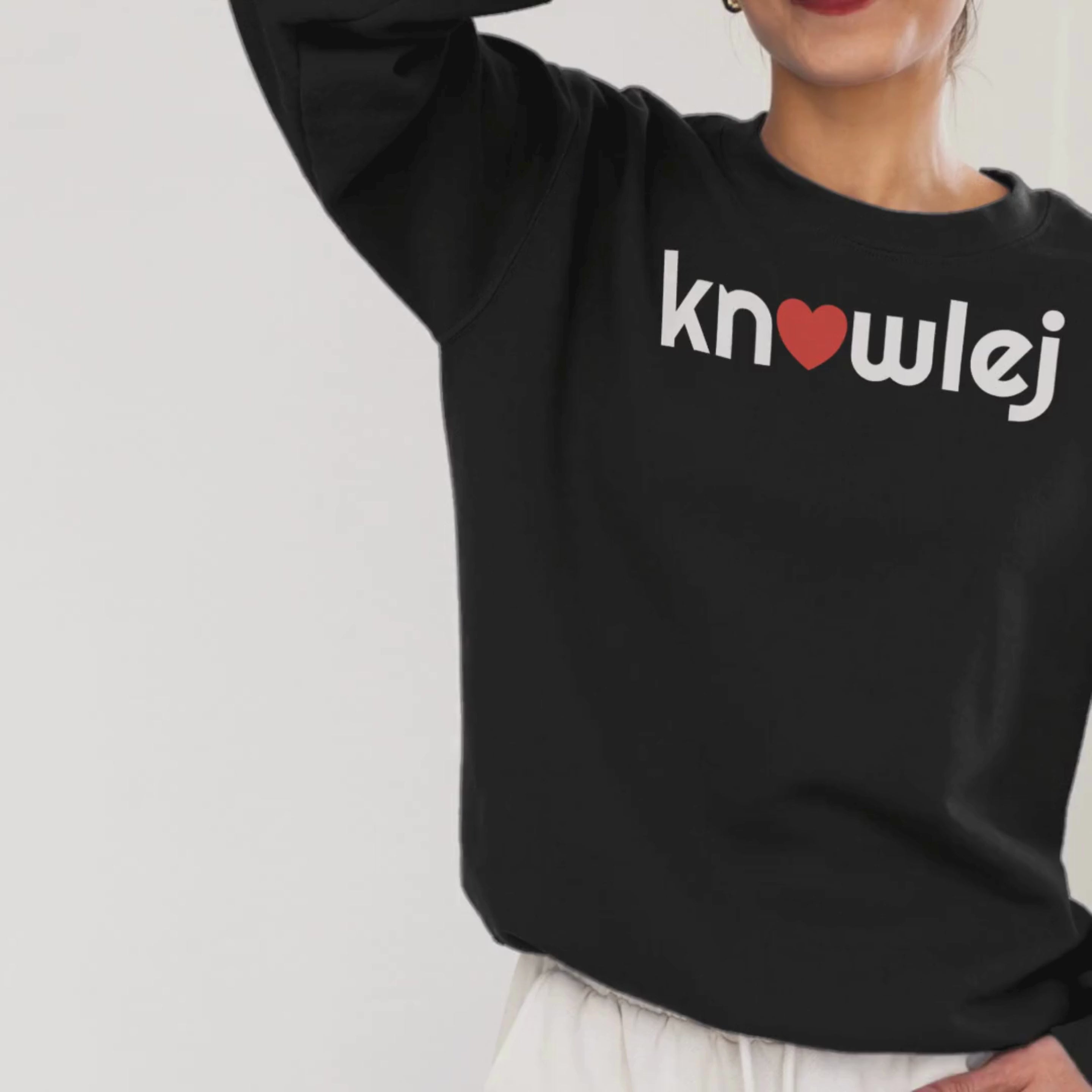 Knowlej Signature Crewneck – Black & Red Edition